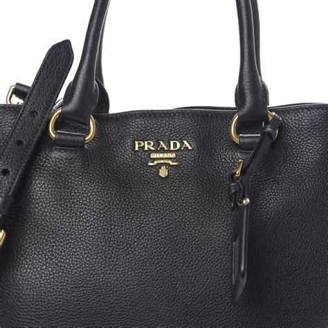 prada vitello daino tote black|vitello daino shopping tote foresta.